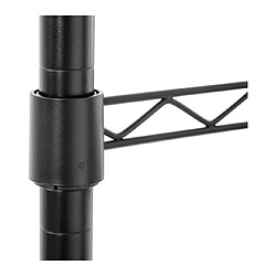 Helloshop26 Portant vêtements 2 tringles Noir