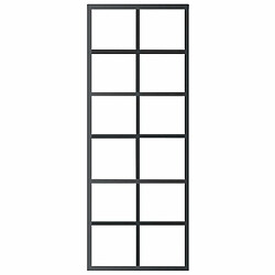 Avis vidaXL Porte coulissante - Verre ESG et aluminium - 76x205 cm - Noir