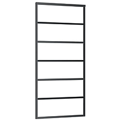VidaXL - Porte coulissante Verre ESG noir