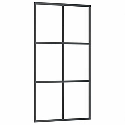 vidaXL Porte coulissante Verre ESG 102x205 cm - Noir