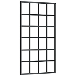 vidaXL Porte coulissante Verre ESG 102x205 cm - Noir