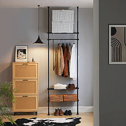SoBuy KLS07-Sch - Porte-vêtements télescopique