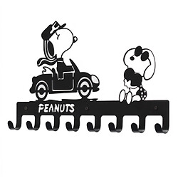 Patère porte-manteau métal - Noir