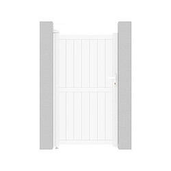 Habitat Et Jardin Portillon aluminium Lola - 101.2 x 180.9 cm - Blanc