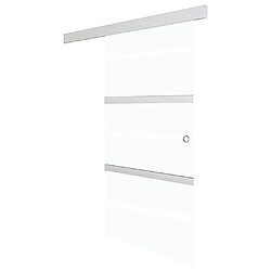 vidaXL Porte coulissante en verre - Aluminium