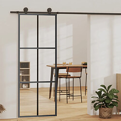 VIDAXL - Porte coulissante Verre et Aluminium 76x205 cm