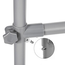 Helloshop26 Portant double extensible avec roulettes