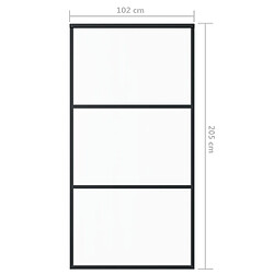 vidaXL Porte coulissante et quincaillerie - Verre et Aluminium - 102x205 cm pas cher