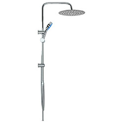 Helloshop26 Ensemble de douche à deux têtes - Acier inox