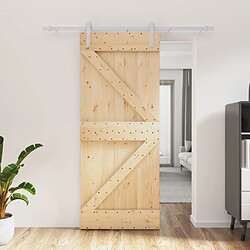 VidaXL - Porte coulissante 85x210 cm pin massif