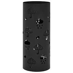 vidaXL Porte-Parapluie Design Acier Noir