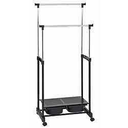 Pegane Portant double métal - Noir