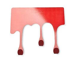 Totalcadeau Patère peinture coulante - Rouge