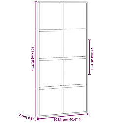vidaXL Porte coulissante 102,5x205 cm - Noir pas cher