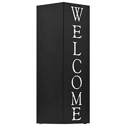 Vidaxl Porte-parapluie Welcome - Noir