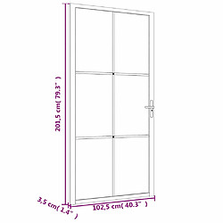 vidaXL Porte intérieure - Blanc, 102,5x201,5 cm, verre ESG pas cher