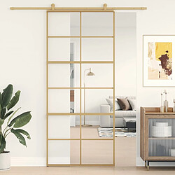vidaXL Porte coulissante 90x205 cm - Doré