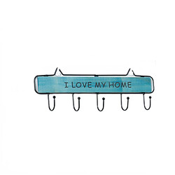 Porte-manteau mural adhésif - Bleu