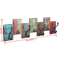 Porte-manteau vidaXL - Bois de récupération pas cher