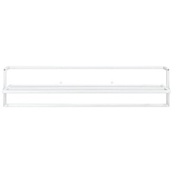 Avis VIDAXL Porte-serviettes Mural 95x25x22 cm - Blanc