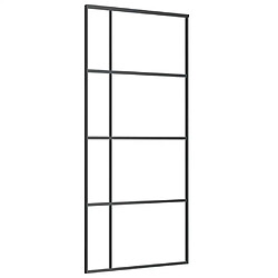 vidaXL Porte coulissante - Noir