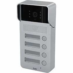 Dio Connected Home DIOVDP-MKT01 Unité extérieure visiophone - Vision 90° - 2 à 4 boutons - Compatible moniteurs multi-appartement