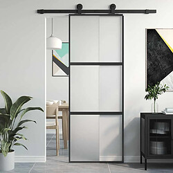 vidaXL Porte coulissante 76x205 cm - Noir