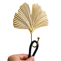 Patère feuille en fer - Or