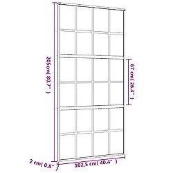 vidaXL Porte coulissante 102,5x205 cm - Doré pas cher