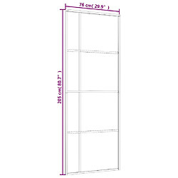 vidaXL Porte coulissante - Verre ESG 76x205 cm - Blanc pas cher