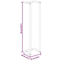 Porte-serviette vidaXL - Blanc - 25x20x95 cm pas cher