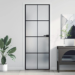 Porte coulissante Aluminium et verre ESG 102,5x205 cm Noir | Leroy Merlin