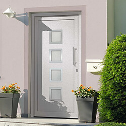 VidaXL Porte d'entrée - Blanc - 108x208 cm PVC