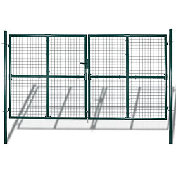 vidaXL Portail grillage 289x200 cm acier