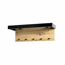 Paris prix Patère murale porte-manteau - Chêne