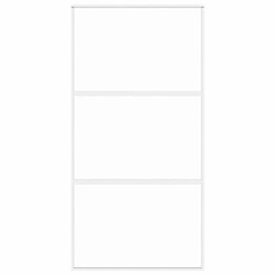 Avis VidaXL Porte coulissante blanc - 102,5x205 cm Verre aluminium