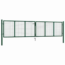 vidaXL Portail de jardin - Vert foncé