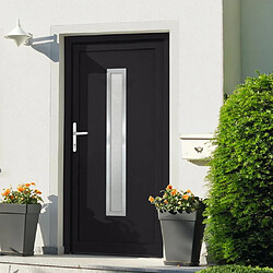 VidaXL Porte d'entrée Anthracite - PVC