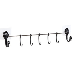 Patère adhésive salle de bains - Noir