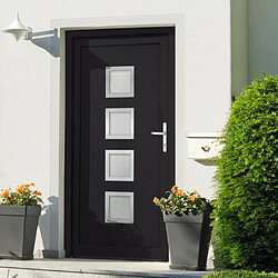 vidaXL Porte d'entrée PVC - 88x200 cm - Anthracite