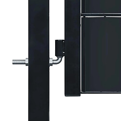 Avis vidaXL Portail de clôture PVC et acier 100x204 cm - Anthracite