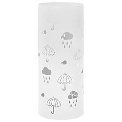 vidaXL Porte-Parapluie Design Acier Blanc