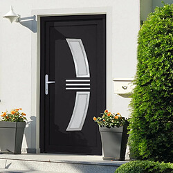 vidaXL Porte d'entrée PVC - 108x200 cm - Anthracite