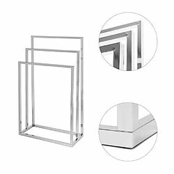 Relaxdays Porte-serviettes sur pied - Chromé pas cher