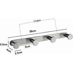 Vendos85 Porte-serviettes mural - Argent