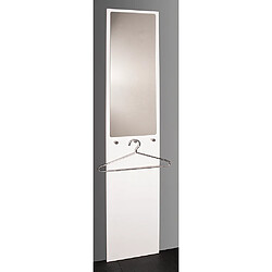 Pegane Patère murale en acier - Blanc Patère murale - acier - 6 accroches - à visser - style moderne