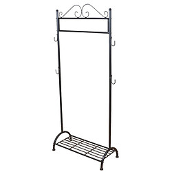 Decoshop26 Porte-manteau industriel - Noir