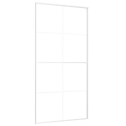 vidaXL Porte coulissante - Verre ESG et aluminium 102,5x205 cm Blanc