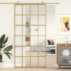 vidaXL Porte coulissante 102,5x205 cm - Doré