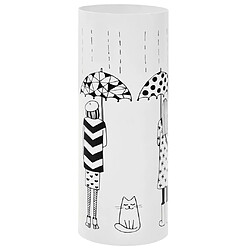 vidaXL Porte-parapluie Acier - Blanc
